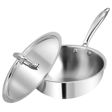 Vinod Platinum Triply Stainless Steel Deep Frypan (Induction Friendly)
